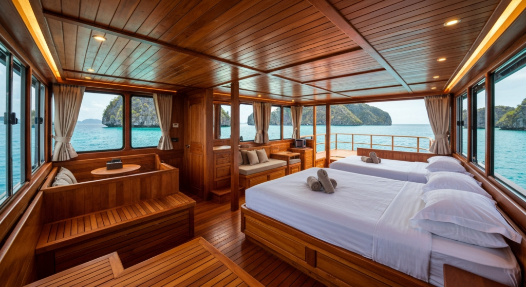 Luxury Liveaboard Interior Raja Ampat - RajaAmpatIslands.com