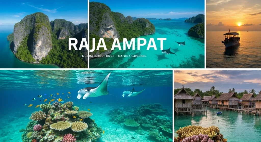 Raja Ampat Pianemo Hills - pristine tropical paradise in West Papua Indonesia